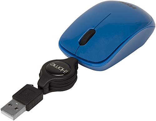 iHome Retractable USB Travel Mouse Blue