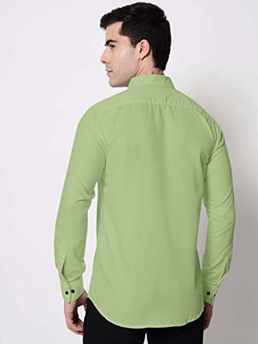 Image of Zombom Men's Regular Fit Cotton Blend Printed Spread Collar Full Sleeve Casual Shirt