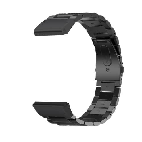 EXENXA Metal Strap Compatible with Amazfit Falcon,Stainless Steel Replacement Watch band Comfortable Adjustable Strap with Install Tool for Women Men - Black