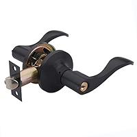 Moquin 5 Pack Wholesale Polished Brass Door Lever, Wave Design