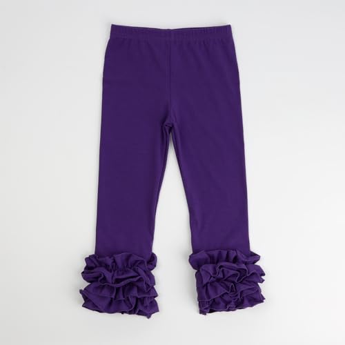 Image of HOOLCHEAN Baby Toddler and Little Girls Cotton Ruffle Leggings