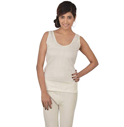 Image of Lux Inferno Women Round Neck Sleeveless Top /Upper /Vest /Slips Thermal - Pack of 1 (White- XS)