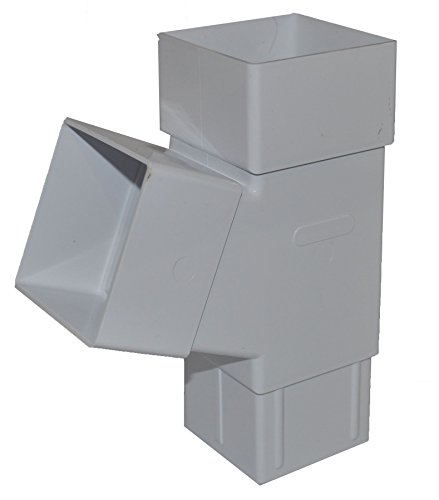 Square Downpipe Branch - White