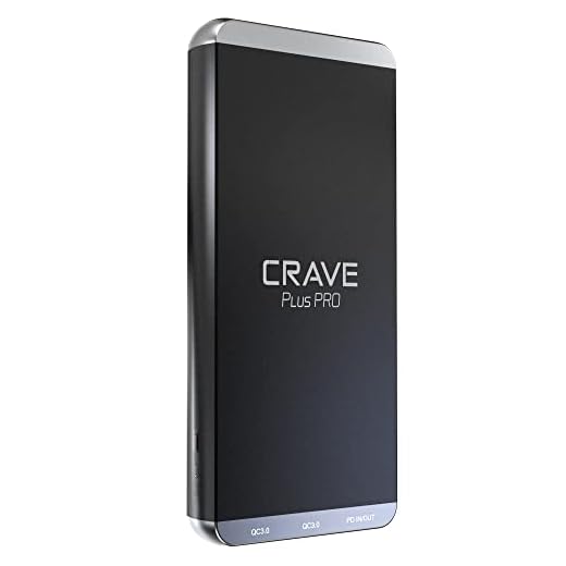Crave PD Power Bank, Plus PRO Aluminum Portable Charger with 20000mAh [Quick Charge QC3.0 Dual Ports + Power Delivery PD Type C 45W] External Battery Pack for MacBook, iPhone, Samsung and More