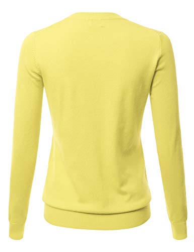 Image of LALABEE Women's Crew Neck Gem Button Long Sleeve Soft Knit Cardigan Sweater
