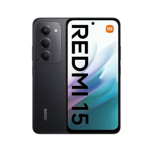 XIAOMI Redmi 15 - Smartphone von 8 + 256GB, Schwarz Midnight, Bildschirm von 6,9\" 120Hz, procesador Snapdragon® 685, 50MP-Kamera, 7000mAh, Keine Ladegeräte enthalten