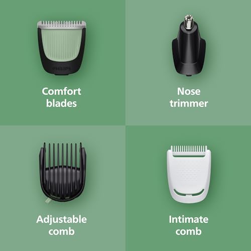 Philips Multigroom 3000 Series All-in-One 9-Piece Trimmer - Shaver and Clipper for Face, Head & Body, Self-Sharpening Skin-Friendly Blades, 12 Length Settings, Model MG3946/15 - Image 5