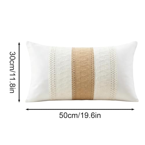 Long Pillow Case, 11.8x19.6 Inches Breathable Versatile Soft Hotel Quality Decorative Pillowcase with Hidden Zipper,Machine Washable Fade Resistant Cotton and Linen Pillow Covers for Women Men - image 7