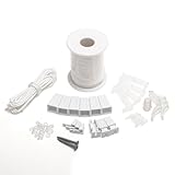 Honeycomb Shade Restring Kit, Cellular Blinds Repair Kit Compatible with Hunter Douglas/Turnils/Alta/Comfortex, Fits for Honeycomb/Cellular Shades, Includes Cord & Hardware (White)