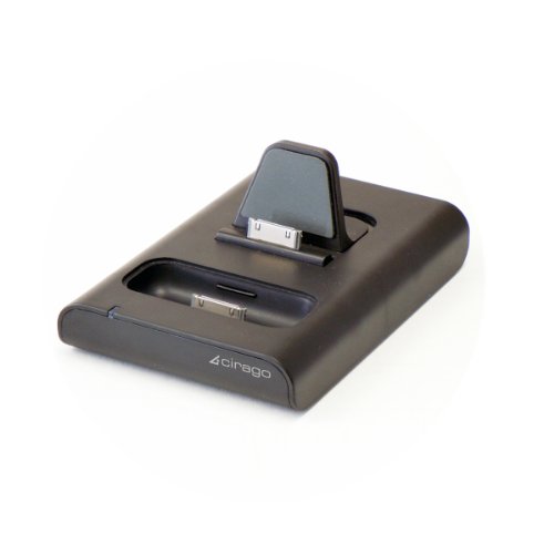 Cirago IPA5100 NuView 200 Dual Dock Charger for iPad/iPhone/iPad (Dark Gray)