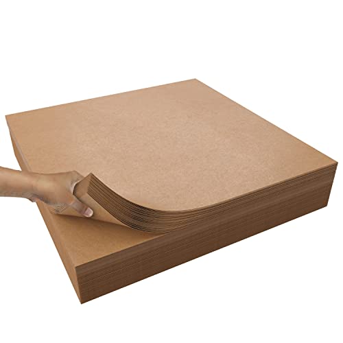 Kraft Paper Sheets - 15 x 15 in. - 240 Sheets of Brown Wrapping Paper – Heavy Duty Craft Paper for Shipping - Light Brown Construction Paper - 80 GSM - 375 Square feet by Crown Display - Used condition - CA$50.67