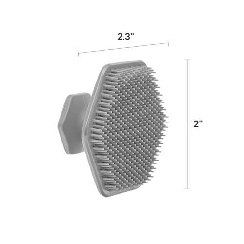 CETLO Soft Silicone Face Scrubber - Grey 1 Count - Image 3