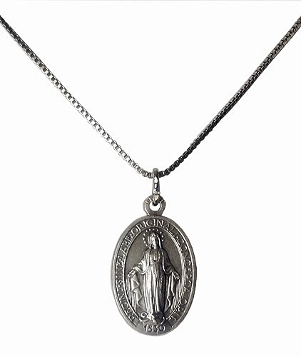 THE MIRACULOUS MEDAL WITH CHAIN - THE ORIGINAL ONE - 100% MADE IN ITALY - THE MEDALS OF THE PATRON SAINTS