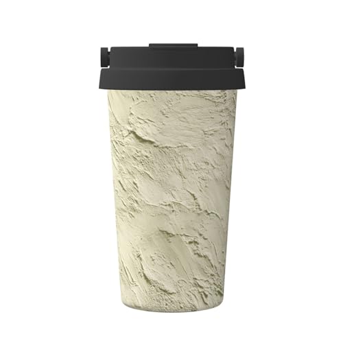 Taza de café aislada de acero inoxidable con textura de yeso para agua fría y caliente 2