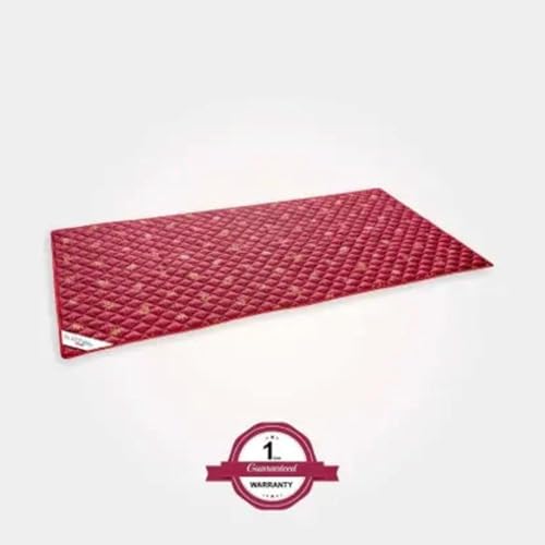 Image of Slim Foldable PU Foam 1 Inch Single Size Mattress (72X36X1 Inches,Maroon)