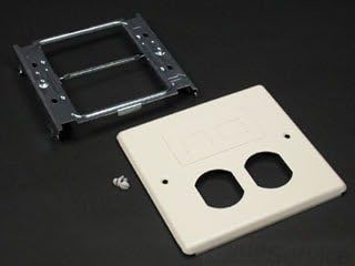 Wiremold 4047 Duplex Two Gang Cover Plate, for Use with 4000 Two-Piece Steel Raceway, Steel, Gray