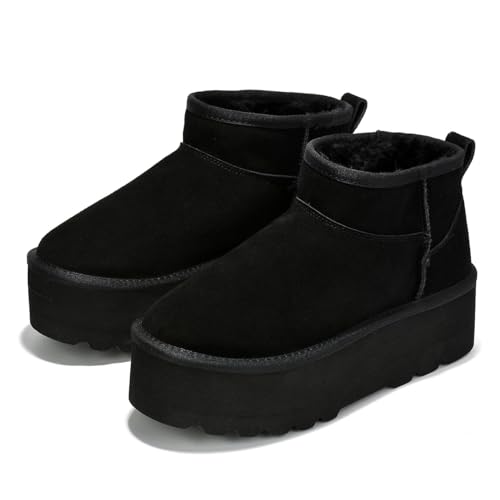 Image of Project Cloud 100% Genuine Leather Platform Ankle Boots for Women