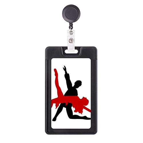 Badge de danse sociale Art Duet anti-perte avec étui rétractable