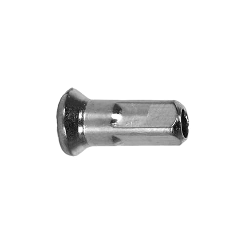 Ruimou 100Pcs Bicycle Spoke Nipples, for Bicycles, Mountain Bikes, Electric Vehicles, Motorcycles, Mountain Road Bikes Inner Diameter 2.6mm 12G Spokes (Silver)