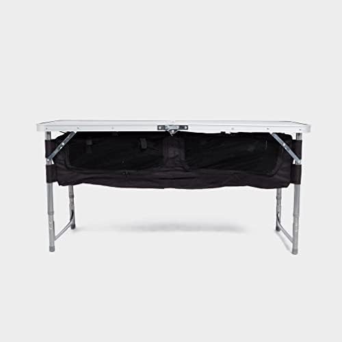 Hi-Gear Camping Storage Table with Adjustable Height, Outdoor Camping Furniture, Camping Cupboard, Camping Table, Festival Essentials, Camping Equipment, Camping Accessories, Black, One Size