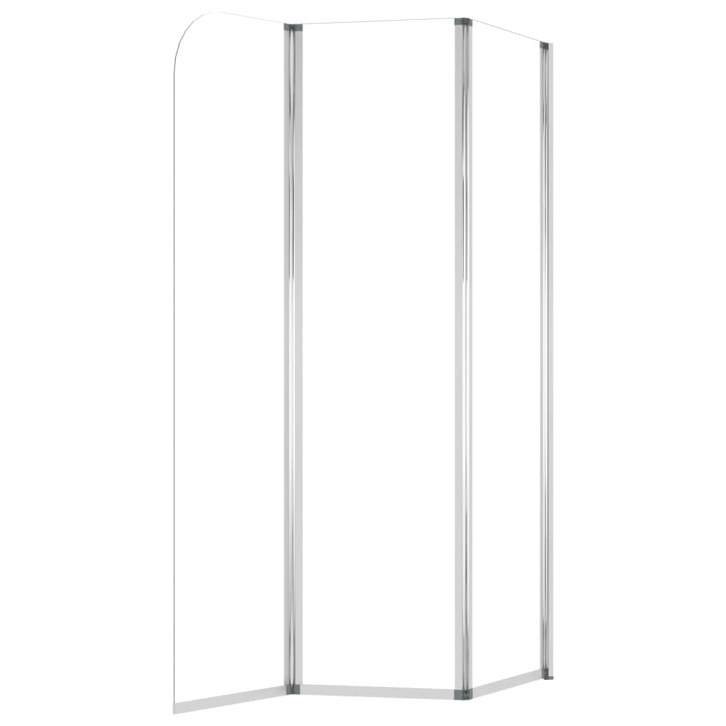 Kabiny prysznicowe 2 szt. 104 x 130 cm szkło hartowane przezroczyste | Składana konstrukcja, profile aluminiowe, łatwy montaż, do wanny