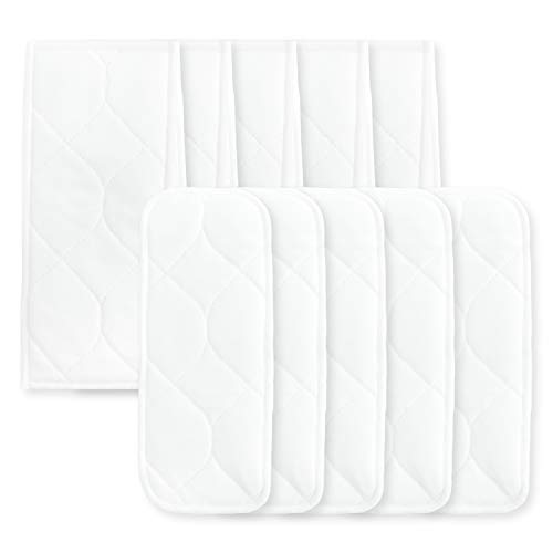 Amazing Baby Reusable Inserts for SmartNappy Hybrid Diaper Cover, Set of 10, 5 Bi-fold Inserts and 5 Boosters, Newborn, Size 1, 5-10 lbs