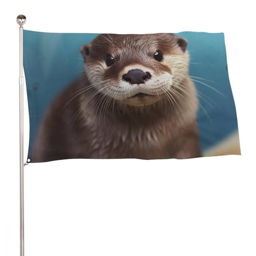 Drapeaux de jardin loutre pour une décoration extérieure de cour accueillante