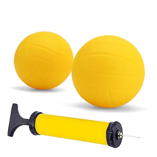 Ronyme Bolas de Repuesto con púas con Bomba, Bolas de Juego de Red Redonda Que rebotan Gruesas, inflables de PVC para Actividades de Juguete, césped, Playa, 1x 3.5in and 1x 5in
