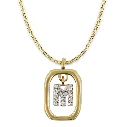 Inicial de oro para mujer, mujer delicada, joyería con dije de letra, colgante