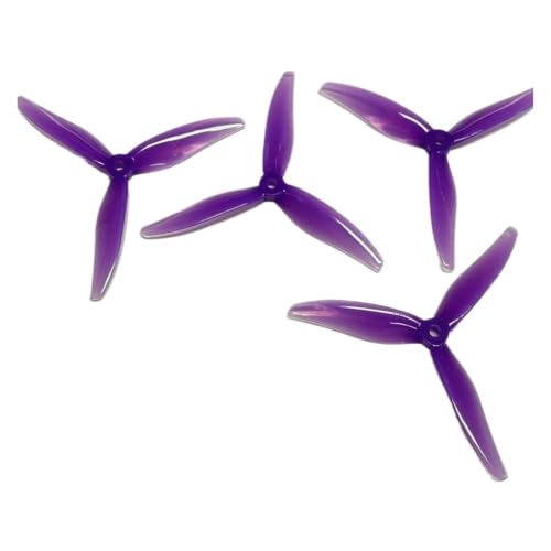 Hélice PC 51377 para dron 2207 de alta resistencia aerodinámica y empuje tripala morado