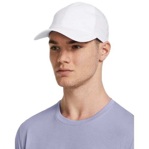 Image of Under Armour Men's Iso-Chill Launch Run Adjustable Hat, (100) White /White /Reflective, One Size Fits Most