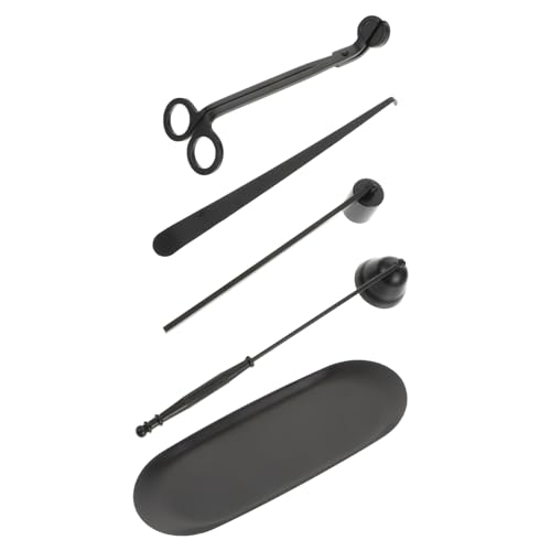 Happyyami 1Set Elegant Candle Care Tool Set Wick Trimmer with Long Handle Dipper Snuffer for Cleaner Burn Candle Enthusiasts