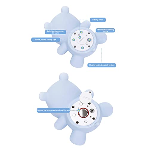 Termômetro de água para Banheira de bebê, Retroiluminação de 3 Cores, Sensor de Alerta Sensível, Ter