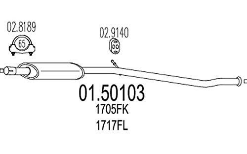 MTS Company 01.50103 - Silenziatore Centrale