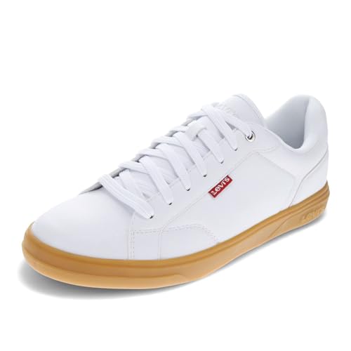 Levi'S Tenis Carter para Hombre, Blanco/Gum, 47 EU