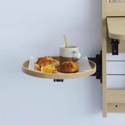 Table pliante murale ronde étagère rétractable meuble paroi maison