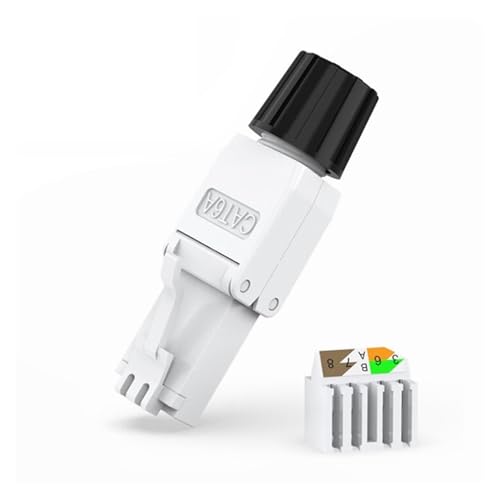 RJ45 Cat6A Cat7 Cat8 Connector Reusable Shielded Ethernet Field Modular 2000MHz 40Gbps LAN Cable 22-26AWG(CAT6A UTP)