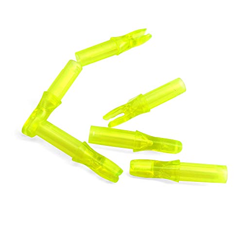 Zshjgjr 50 Pack Archery Arrow Nock Id 6.2Mm/.244" Plastic Insert Arrow Nocks Tail For Diy Hunting Shooting Arrows (Transparent Yellow) #TOP2