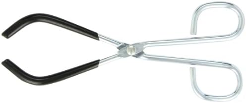 Humboldt H-23422 Cadmium Plated Beaker Tongs with Plastisol Coated Jaws for 50mL to 1,500mL Beakers, 9" Length