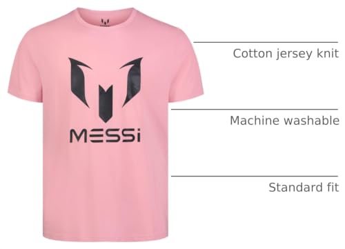 Image of Messi Men's Wingstar Logo Tee, Lifestyle Short Sleeve T-Shirt | Standard Fit with Graphic