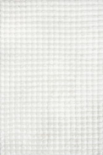 Image of nuLOOM Jeni Off White Checkered Washable Area Rug, 5' x 8'