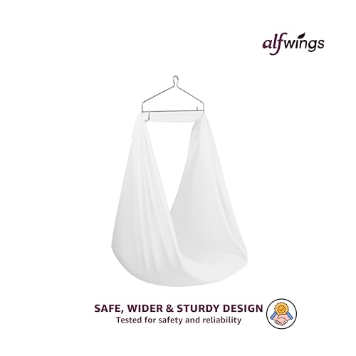 Image of Baby Cradle Hanger Steel | Supports Up to 25Kg | Strong Metal | for Thottil Swing Jhula Palna | Silver | Without Hole
