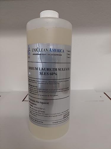 Sodium Laureth Sulfate - Sodium Lauryl Ether Sulfate - SLES 60% - UniClean America - Made in USA - Size: 32 fl oz