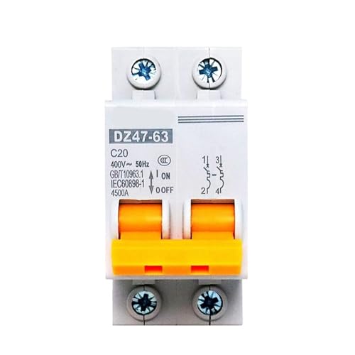 Mini disjoncteur solaire AC 400V 2P, interrupteur d'air de 10A