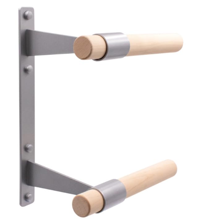VITA Barre Wall-Mounted Double Ballet Barre, Deux, 4 Ft Bar, Wood | Fixed Height, Made in USA, Home, Studio or Gym Exercise Equipment for Kids & Adults | Dance, Fitness, Pilates