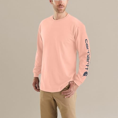 Image of Carhartt Men's Dearborn Loose Long-Sleeve Logo T-Shirt Closeout