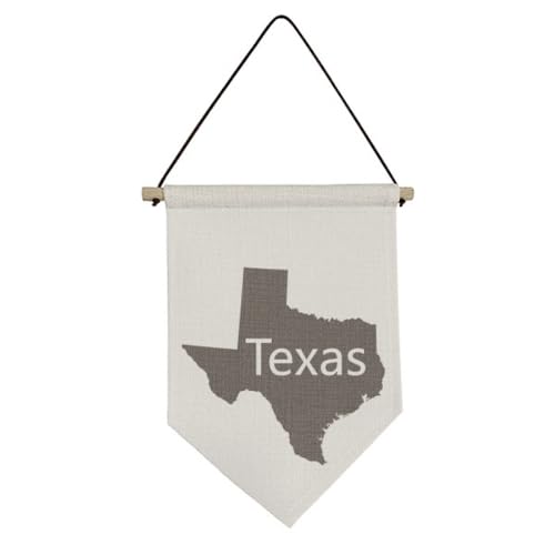 Art mural carte Texas bannière en toile suspendue haut de gamme