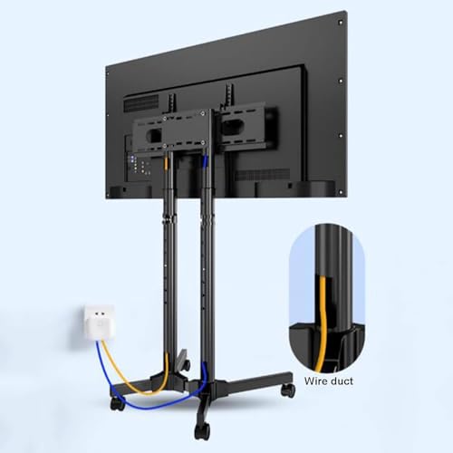 Support TV mobile réglable 32-70 pouces avec passage de câble invisible