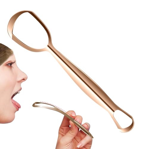 Limpiador Lingual, Raspador De Lengua De Acero Inoxidable, Con Forma De Abanico Reduce Mal Aliento Mejora Higiene Bucal Para Mujeres Hombres Adultos Familia