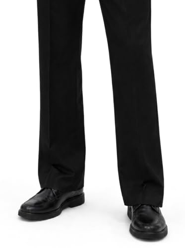Image of Men's Black Straight Fit Formal Trousers | Japanese Fabric | Office Comfortable Pants